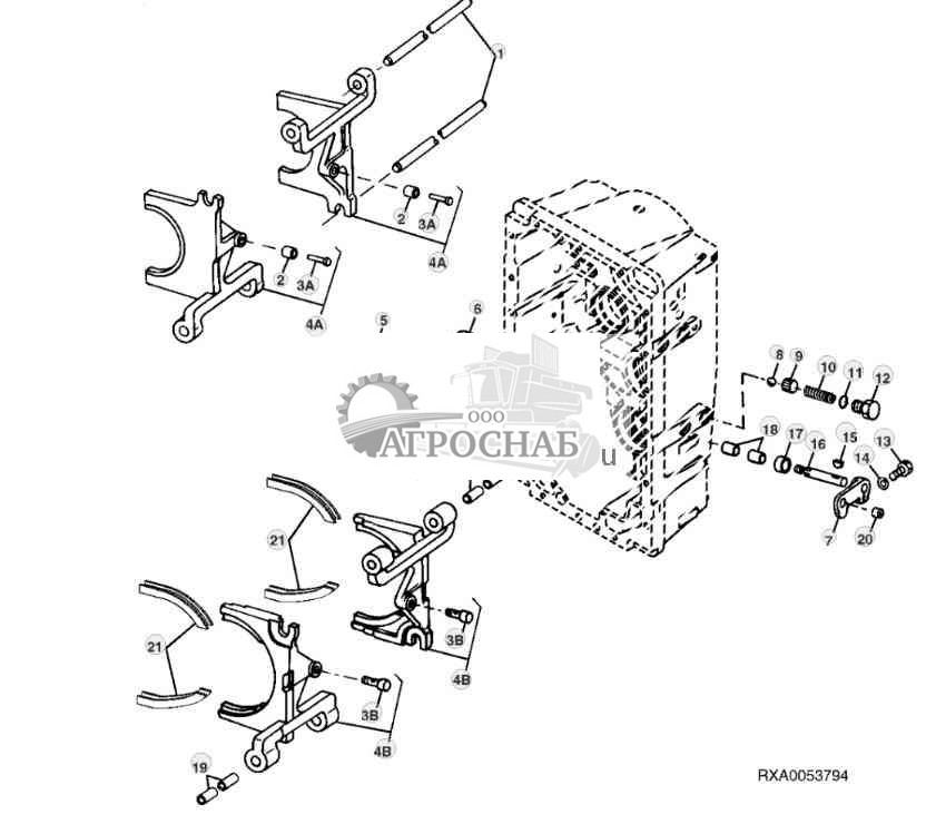Range Shifters and Shifter Shafts, 12-Speed Syncro or 24-Speed PowrSync™ 